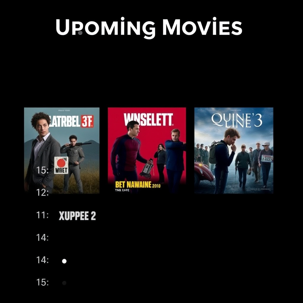 Upcoming movies list